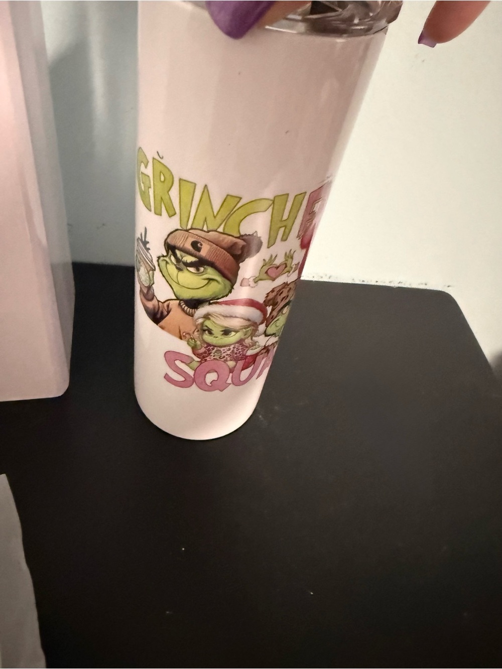 “Grinch Squad” White Travel Tumbler!